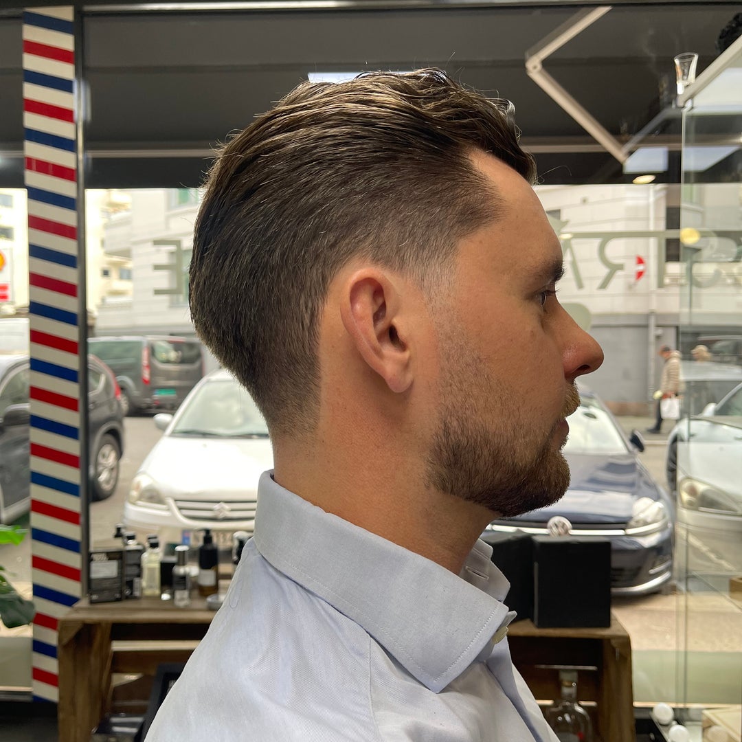 Men's haircut by Tony at Straight Edge Barbershop