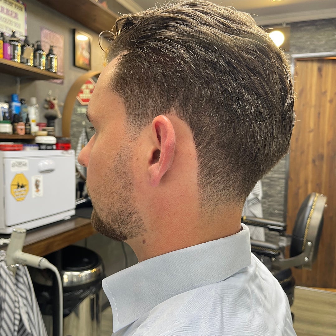 Beard and haircut by Tony at Straight Edge Barbershop